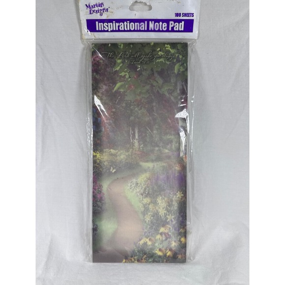 Martin Designs Other - Martin Designs Inspirational Note Pad 100 Sheets Isaiah 58:11 Garden Scene New